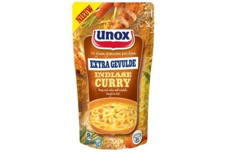 unox soep in zak indiase currysoep