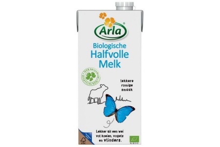 arla biologische halfvolle melk houdbaar