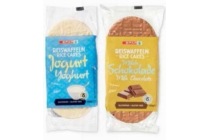 spar rijstwafels met chocolade of yoghurt