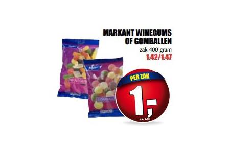 markant winegums of gomballen