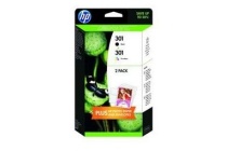 hewlett packard inktcartridge 301 zwart en driekleuren