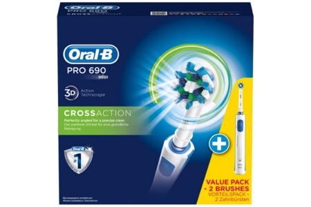 oral b elektrische tandenborstel pro690 cross action duo