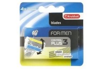 kruidvat for men control plus 3 blades scheermesjes