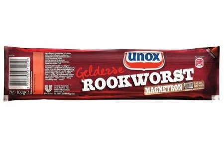 unox vlees rookworst magnetron