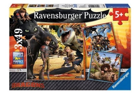 ravensburger 3 puzzels dragons