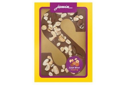 jamin chocoladeletter luxe notentopping