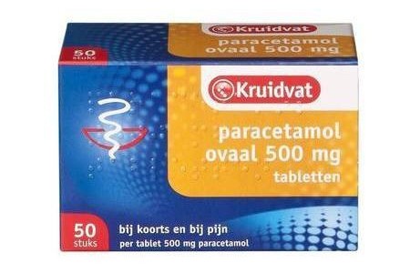 kruidvat paracetamol ovaal 500mg tabletten