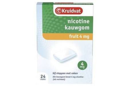 kruidvat nicotine fruit 4mg kauwgom