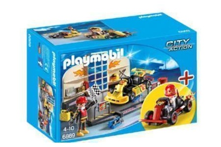 playmobil city action karting garage 6869