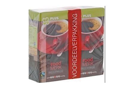 plus fairtrade koffie roodmerk