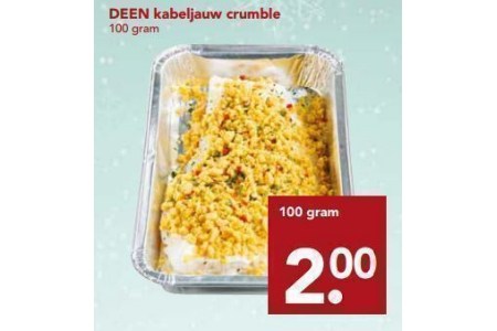 deen kabeljauw crumble