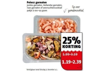 poiesz garnalen pakje en agrave 100 125 gram