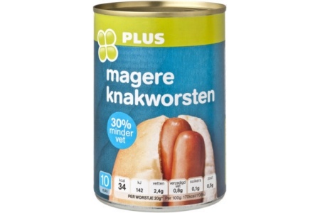 plus knakworsten mager