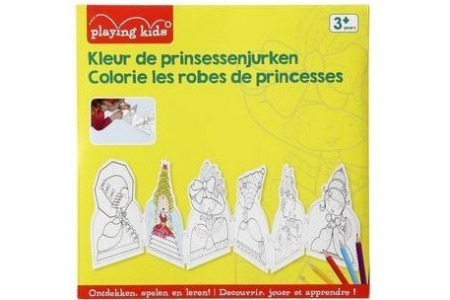 playing kids kleur de prinsessenjurken