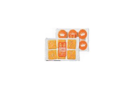 oranje glace koek of fondantcakes