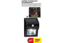 led solar muurlamp met bewegingssensor