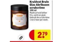 kruidvat bruin glas abrikozen scrubcreme