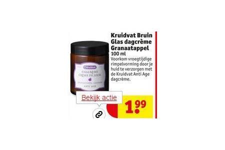 kruidvat bruin glas dagcreme granaatappel