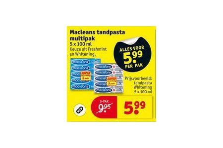 macleans tandpasta multipak