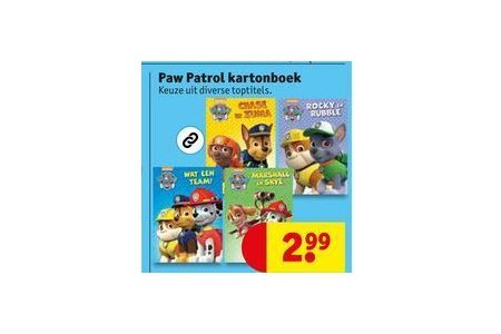 paw patrol kartonboek