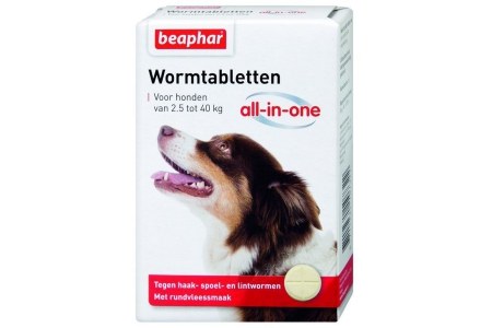 beaphar wormtablet all in one hond 2 5 40 kg