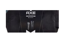 axe black kadoset bodyspray showergel en washbag