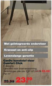 cando kunststof vloer comfort click