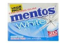 mentos gum fliptop white sweet mint