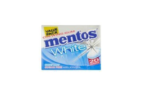 mentos gum fliptop white sweet mint