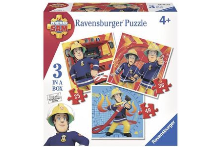 ravensburger brandweerman sam puzzelset 25 tot 49 stukjes