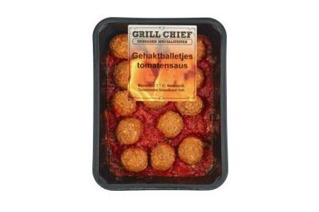 grill chief gehaktballetjes tomatensaus