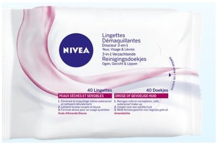 nivea 3 in 1 verzachtende reinigingsdoekjes