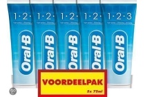 oral b tandpasta 1 2 3 fresh mint multipack