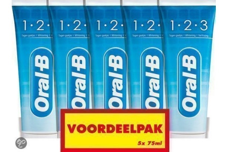 oral b tandpasta 1 2 3 fresh mint multipack