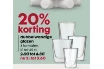 dubbelwandige glazen