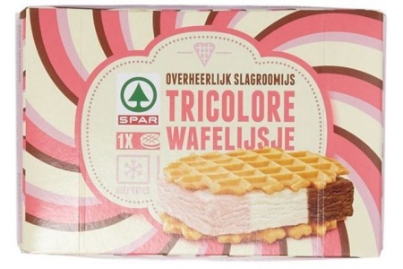 spar wafelblokijsje tricolore