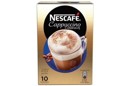 nescafe koffie cappuccino caffeinevrij
