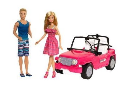 barbie beach cruiser 4x4 met barbie en ken