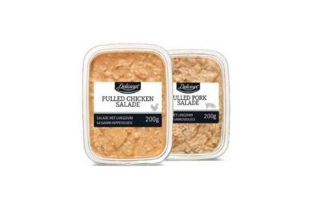 pulled chicken en pulled pork salade