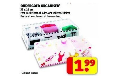 ondergoed organiser