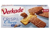 verkade crisp en choco melk koekjes