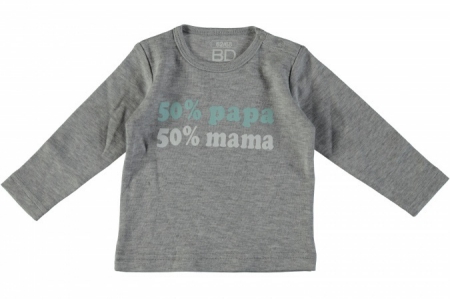 bd collection t shirt 50 papa mama grey