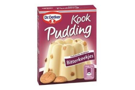 dr oetker kookpudding bitterkoekjes