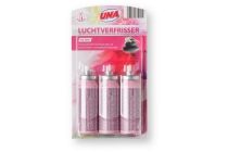 mini luchtverfrisserspray met houder of navulling 3x18ml