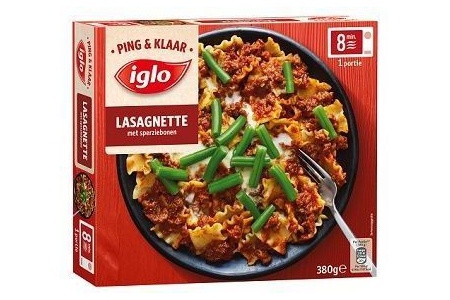 iglo ping en klaar lasagnette