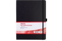 sigma notitieboek softcover geruit a5 zwart