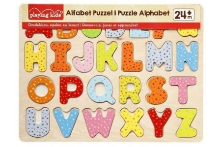 playing kids houten alfabetpuzzel