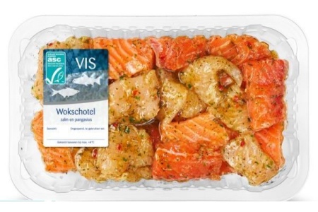 wokschotel zalm en pangasius