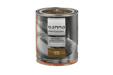 gamma professional buitenbeits transparant noten hoogglans 750 ml