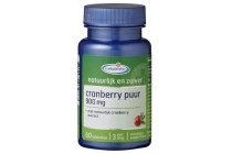 trekpleister natuurlijk en zuiver cranberry puur tabletten